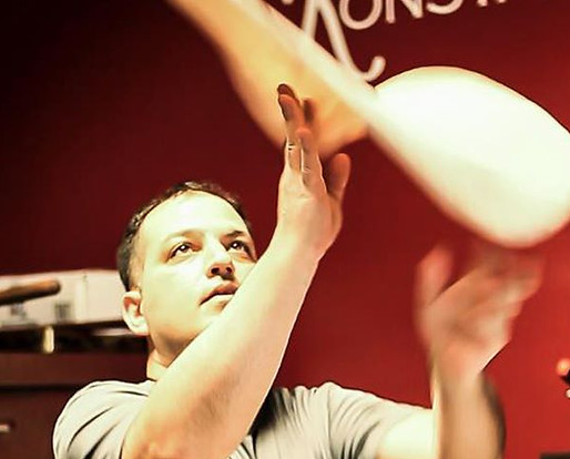 Lee Making Pizza